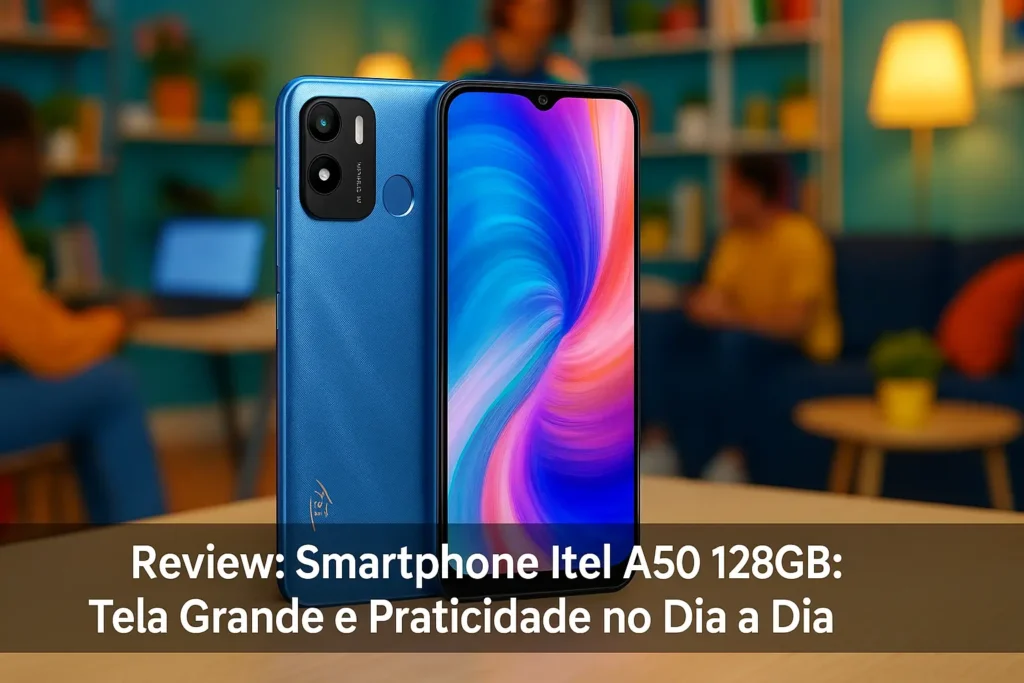 Smartphone Itel A50 128GB: Tela Grande e Praticidade no Dia a Dia