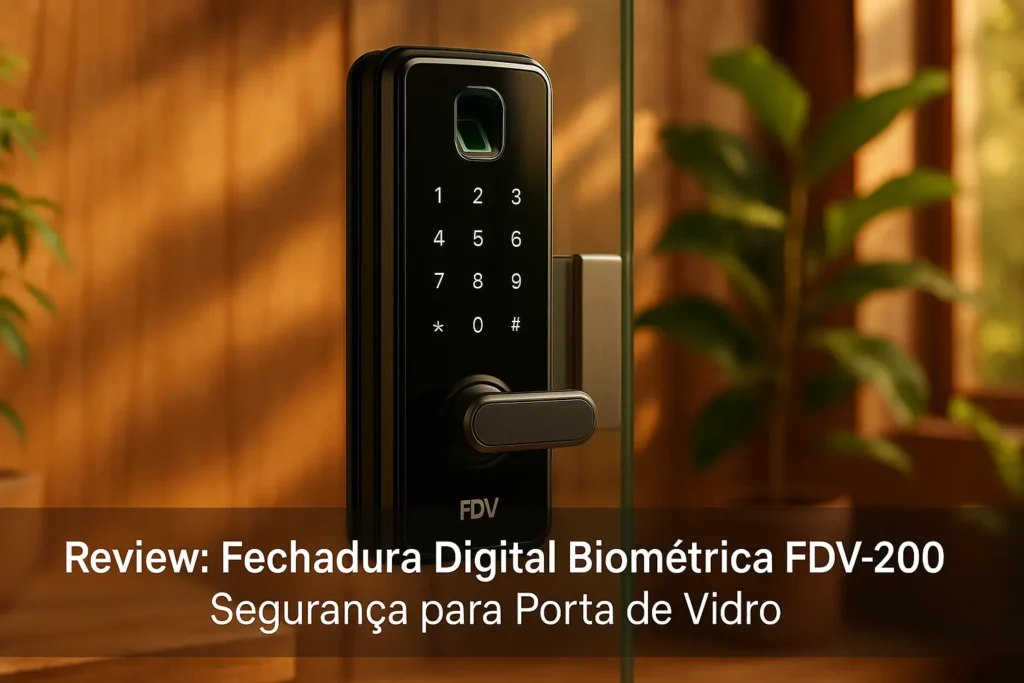 Fechadura Digital Biométrica FDV-200: Segurança para Porta de Vidro