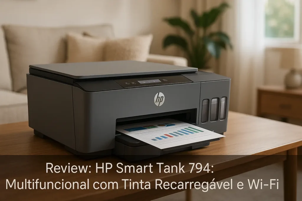 HP Smart Tank 794: Multifuncional com Tinta Recarregável e Wi-Fi