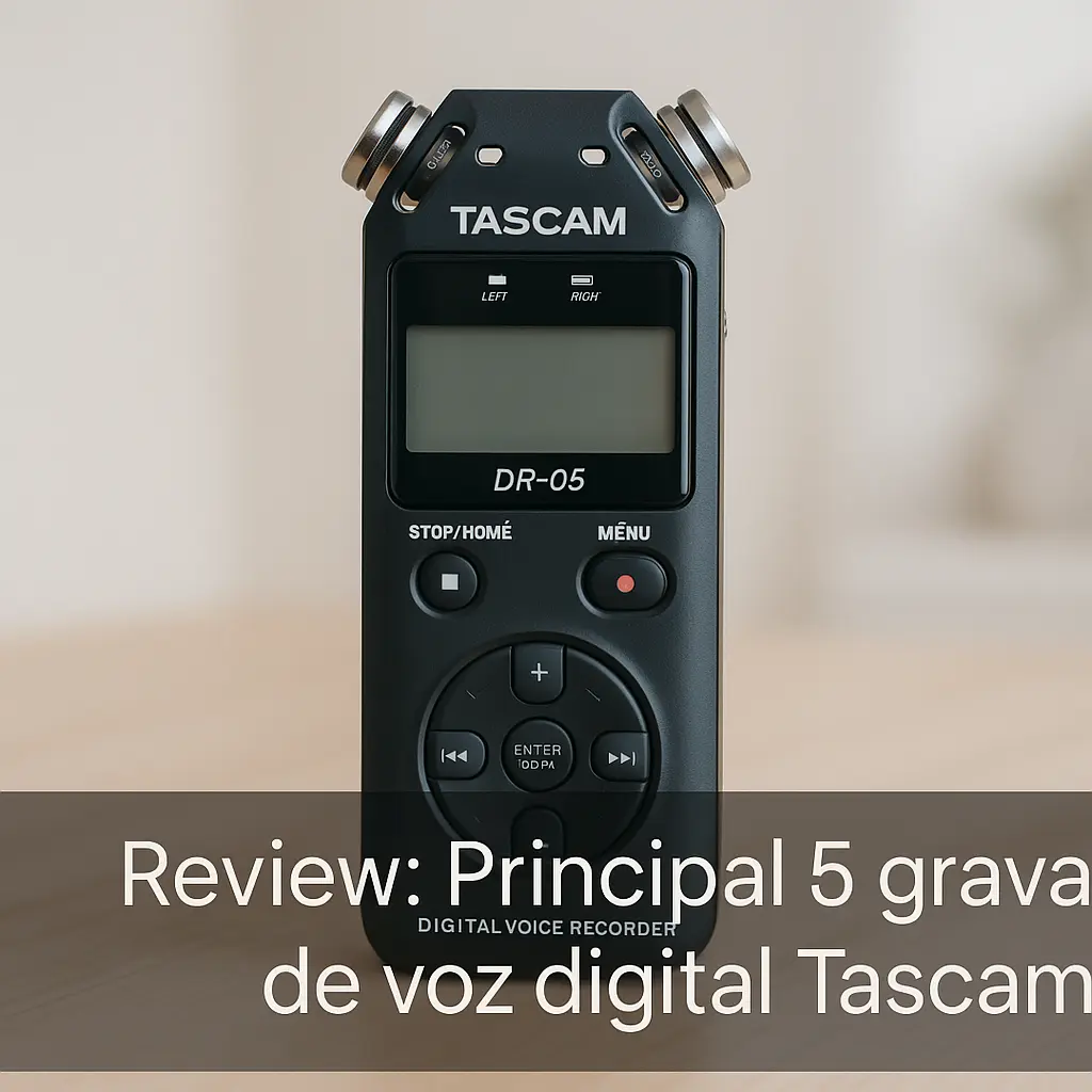 Principais 5 gravador de voz digital Tascam