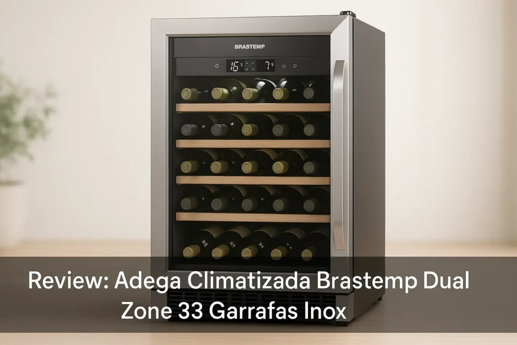 Adega Climatizada Brastemp Dual Zone 33 Garrafas Inox