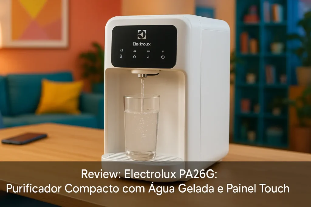 Electrolux PA26G: Purificador Compacto com Água Gelada e Painel Touch