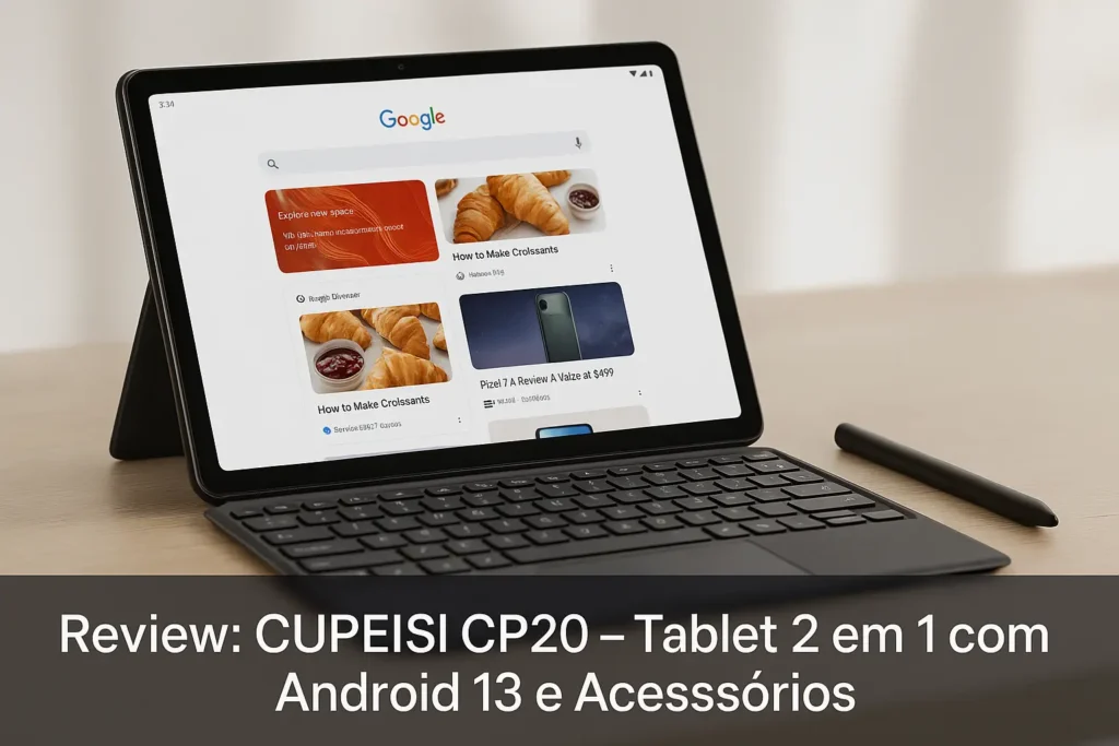 CUPEISI CP20: Tablet 2 em 1 com Android 13 e Acessórios