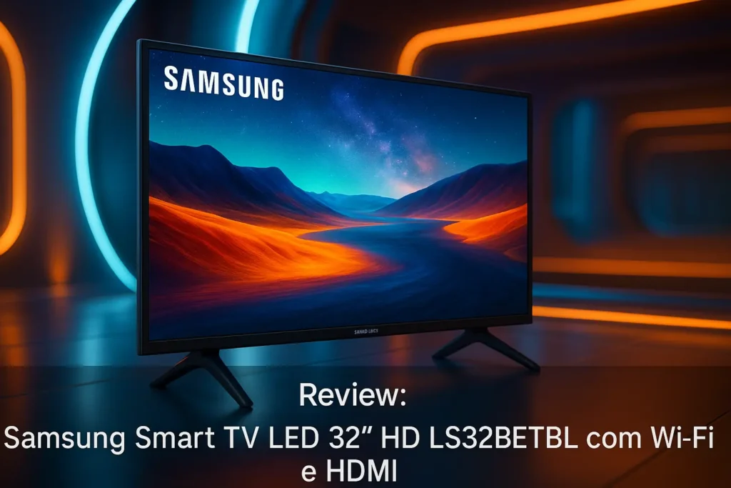 Samsung Smart TV LED 32" HD LS32BETBL com Wi-Fi e HDMI