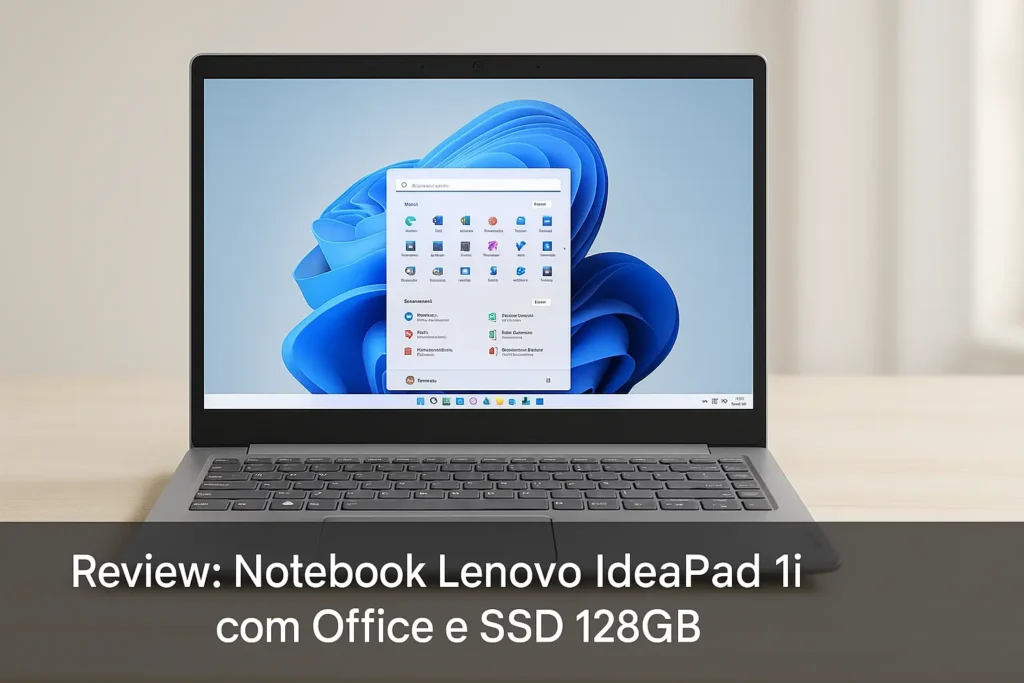 Notebook Lenovo IdeaPad 1i com Office e SSD 128GB