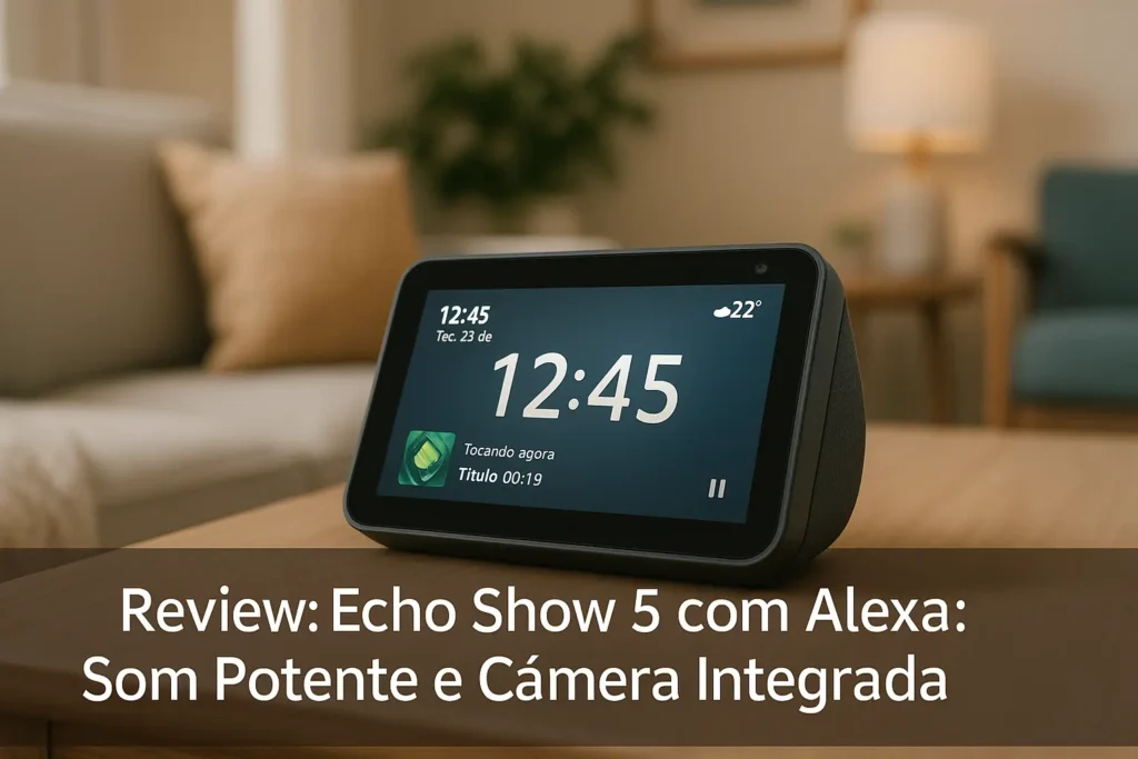 Echo Show 5 com Alexa: Som Potente e Câmera Integrada