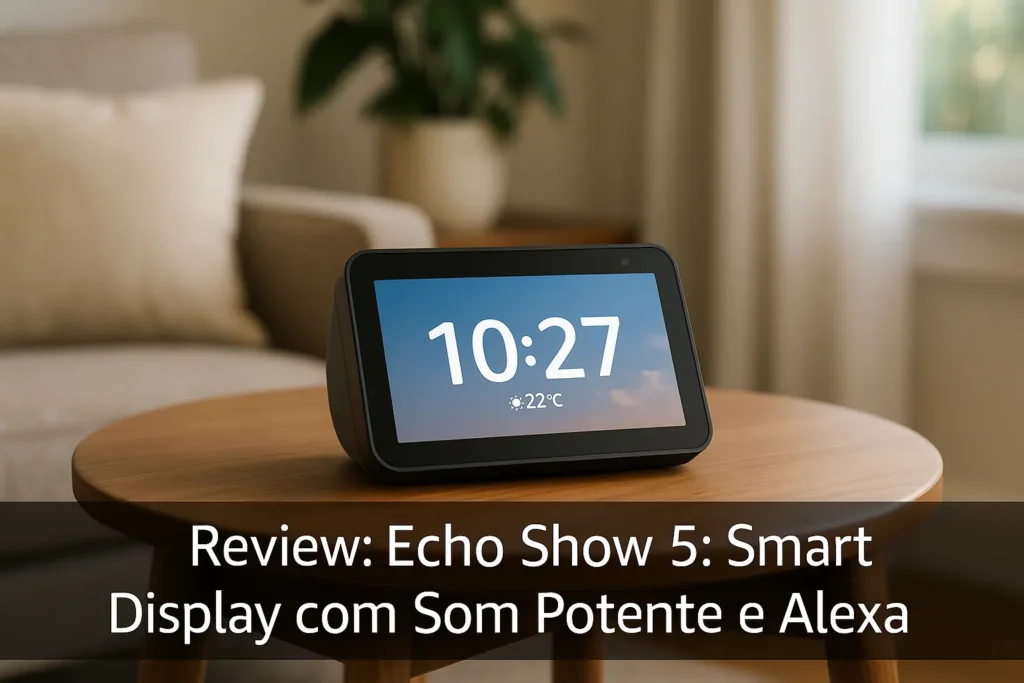 Echo Show 5: Smart Display com Som Potente e Alexa