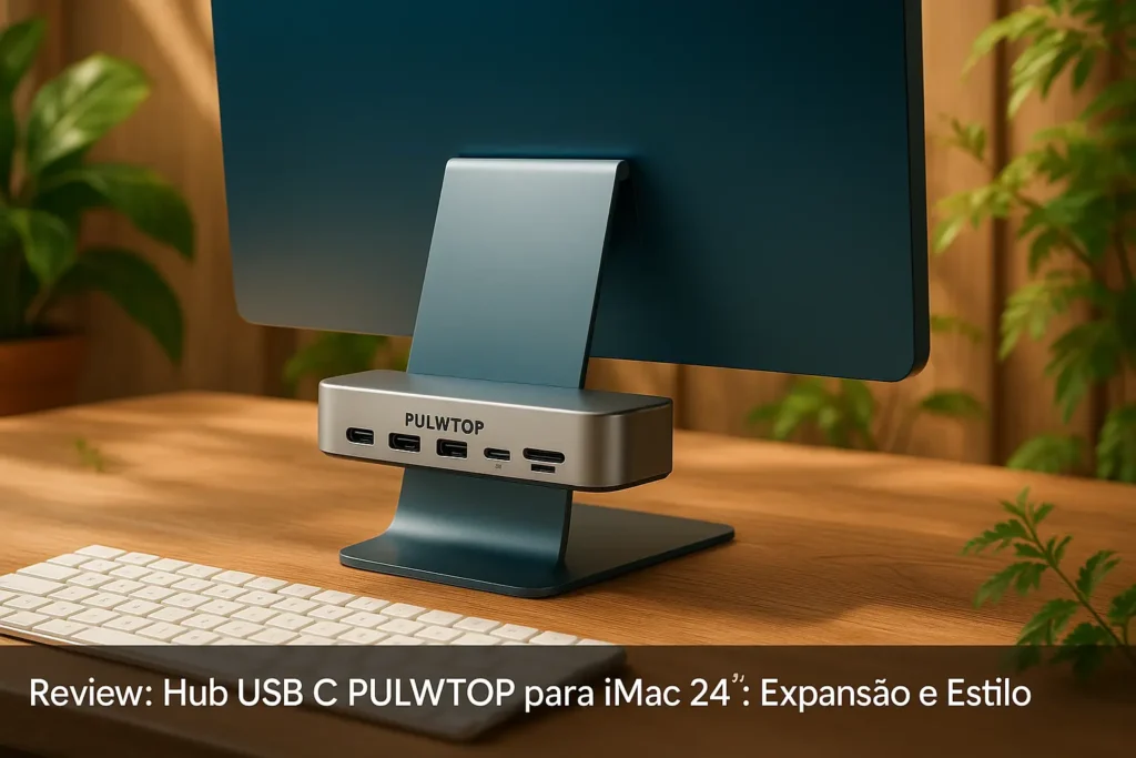 Hub USB C PULWTOP para iMac 24": Expansão e Estilo Integrado