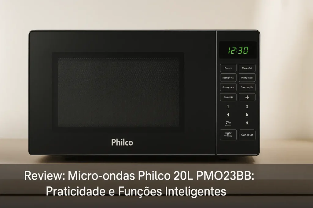 Micro-ondas Philco 20L PMO23BB: Praticidade e Funções Inteligentes
