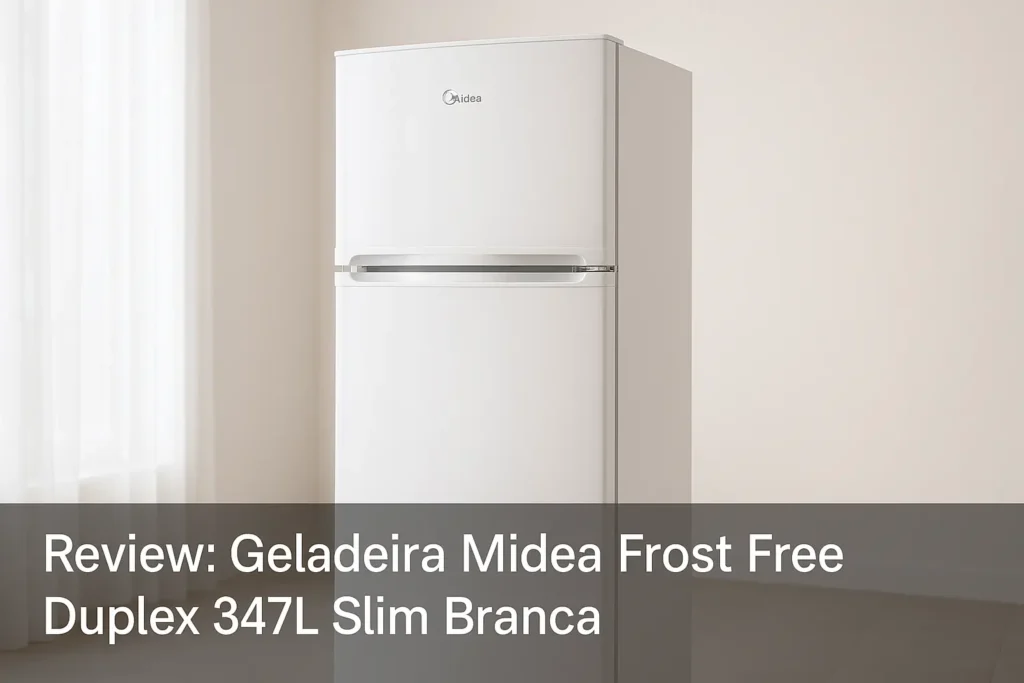 Geladeira Midea Frost Free Duplex 347L Slim Branca