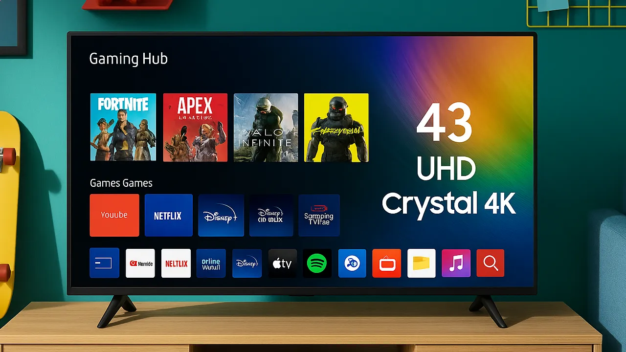 Top 5 smart TV 43 UHD Crystal 4K Samsung Gaming Hub Selecionadas Após Testes Rigorosos