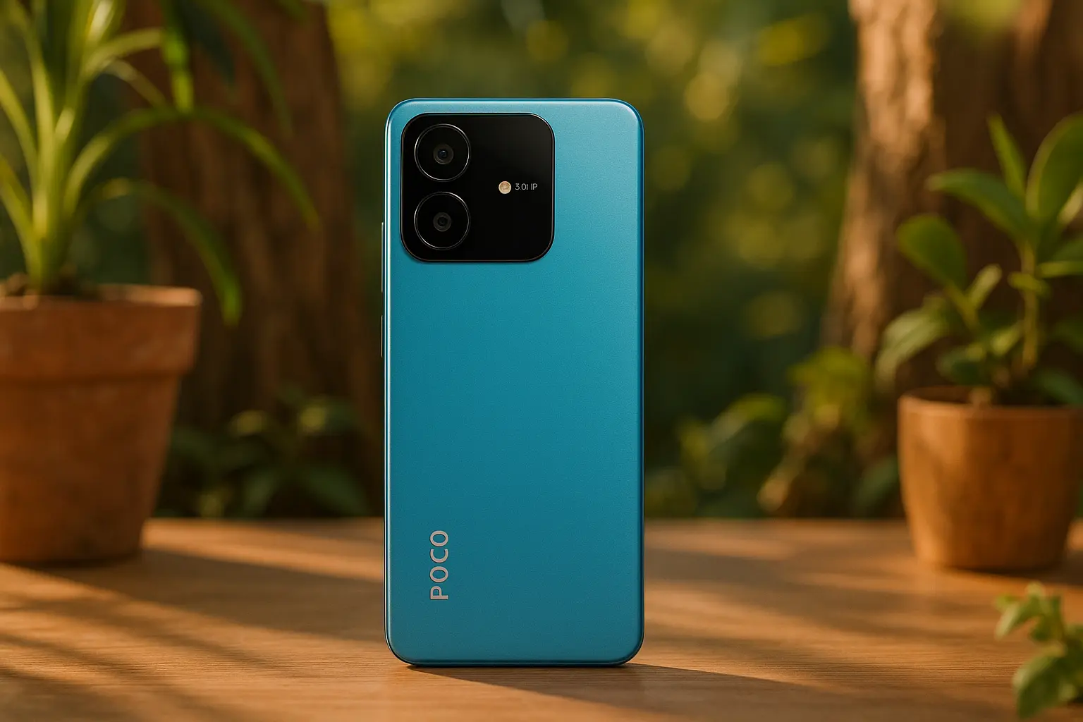 6 Poco C75 256GB 8 RAM Azul: celulares potentes com desconto na Amazon