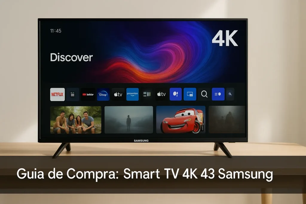 Guia de Compra: 5 Melhores Smart TV 4K 43 Samsung em 2025