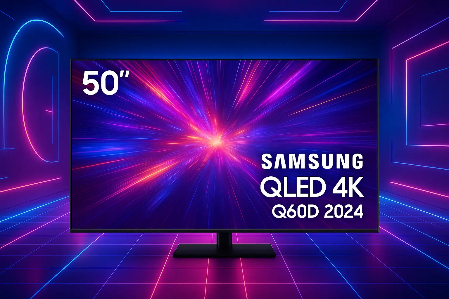 Samsung Smart TV 50'' QLED 4K Q60D 2024 bom e barato que valem a pena