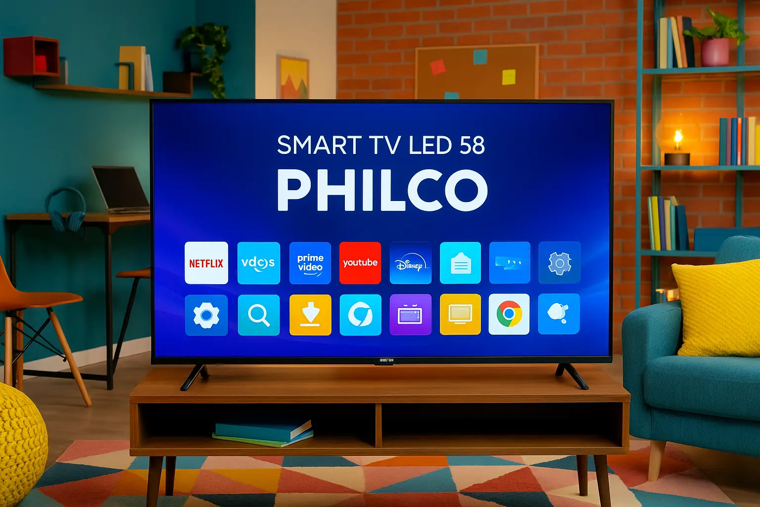 Smart TV LED 58 Philco barato com alta avaliação