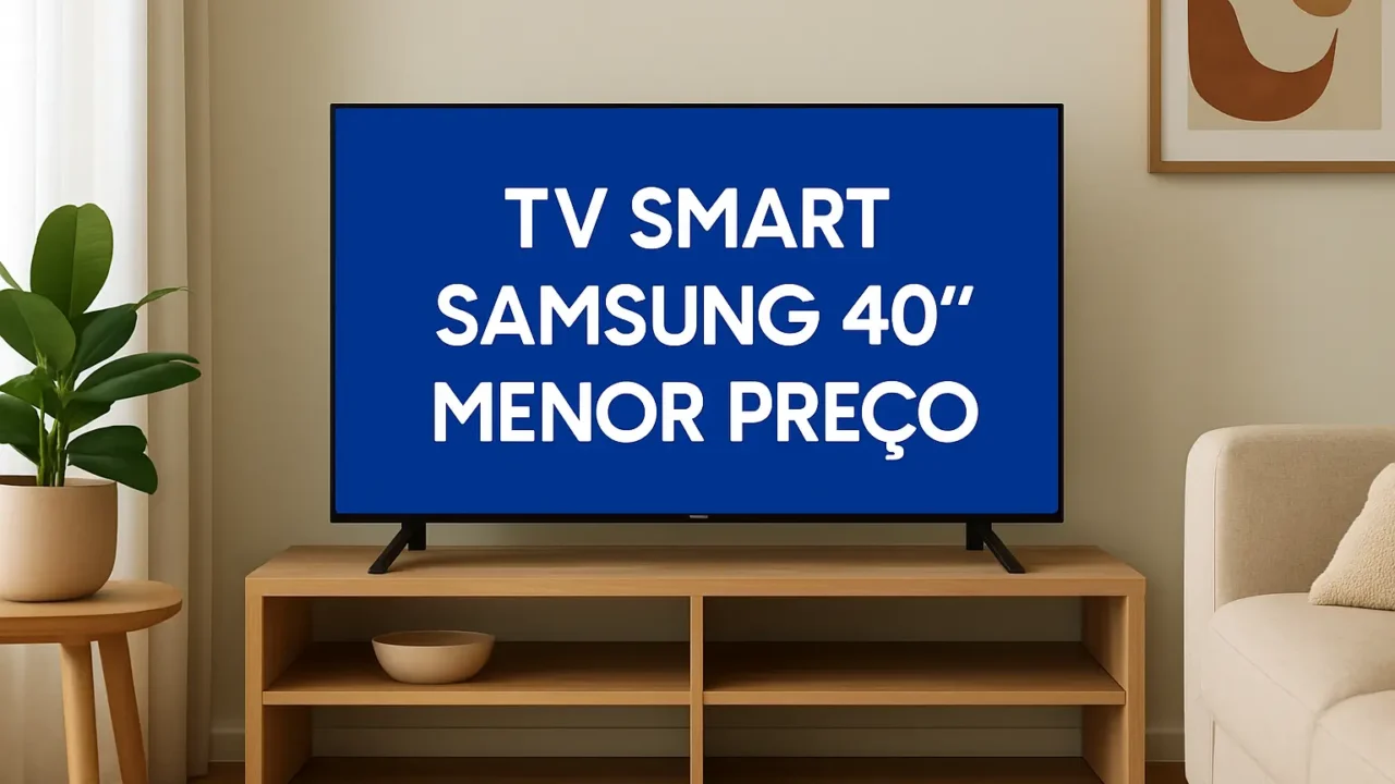 TV Smart Samsung 40 menor preço: modelos baratos em 2025
