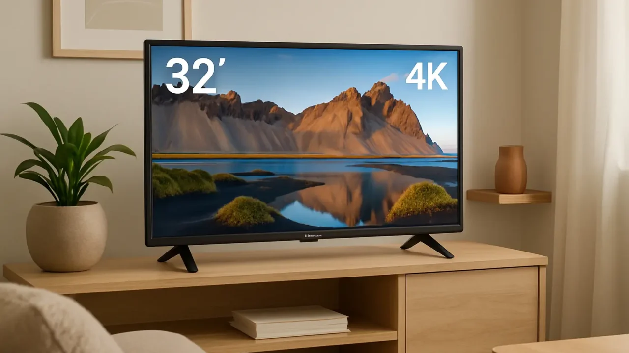 6 Smart TV 32 4K com design premium por preço justo