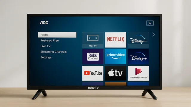 Smart TV 32 polegadas AOC Roku bom e barato que valem a pena