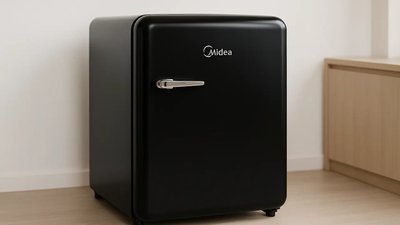 3 Frigobar Retrô Midea prontos para viagem com bateria duradoura