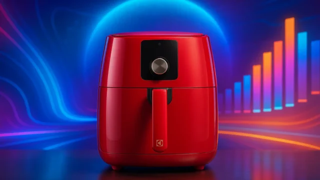 6 Air Fryer Electrolux vermelha com garantia estendida em 2025