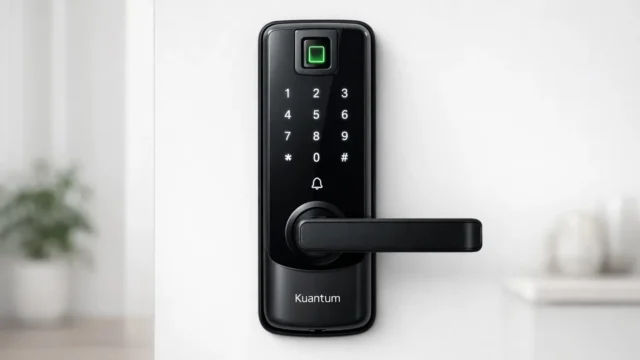 Fechadura Eletrônica Digital Biométrica Kuanttum Kappa barata e confiável para todos os bolsos