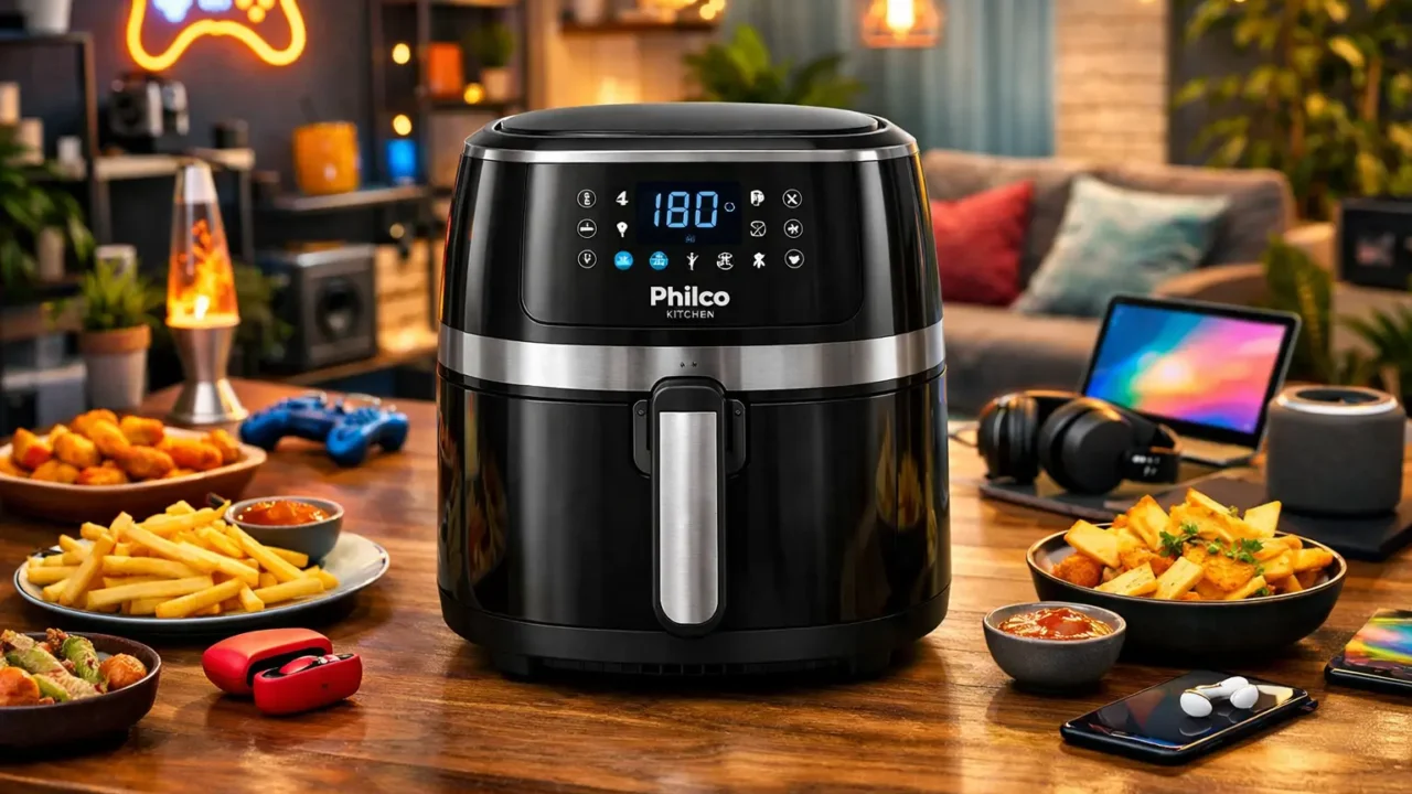Fritadeira Air Fryer Philco Kitchen Art Painel Digital KFR02 barata