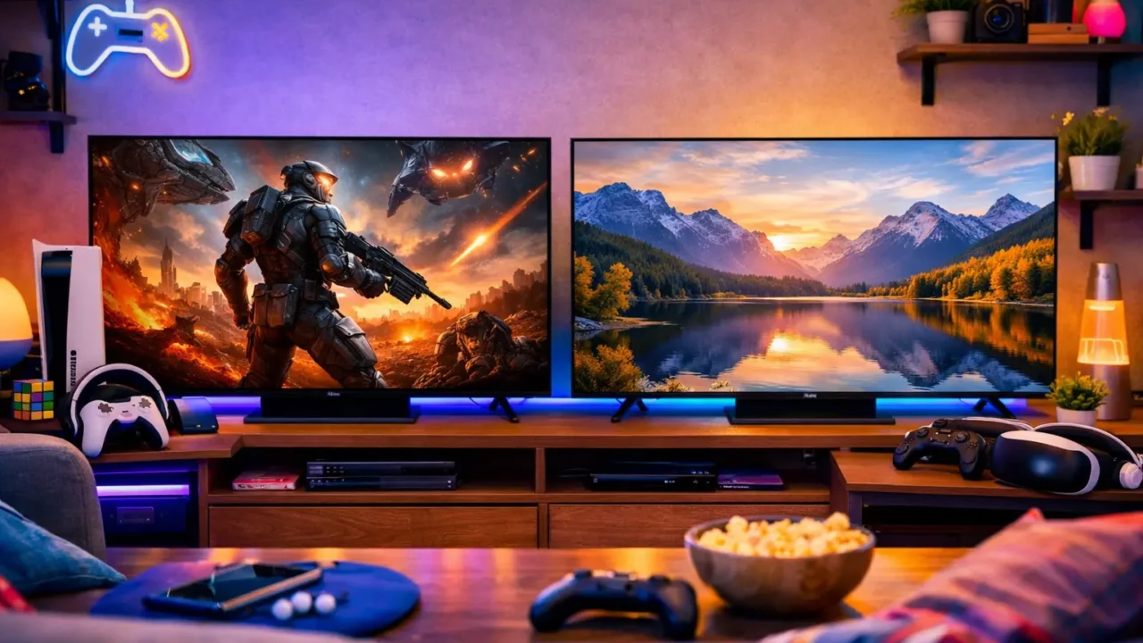 LG OLED evo C4 48 vs Samsung S90D 55: games ou tela maior?