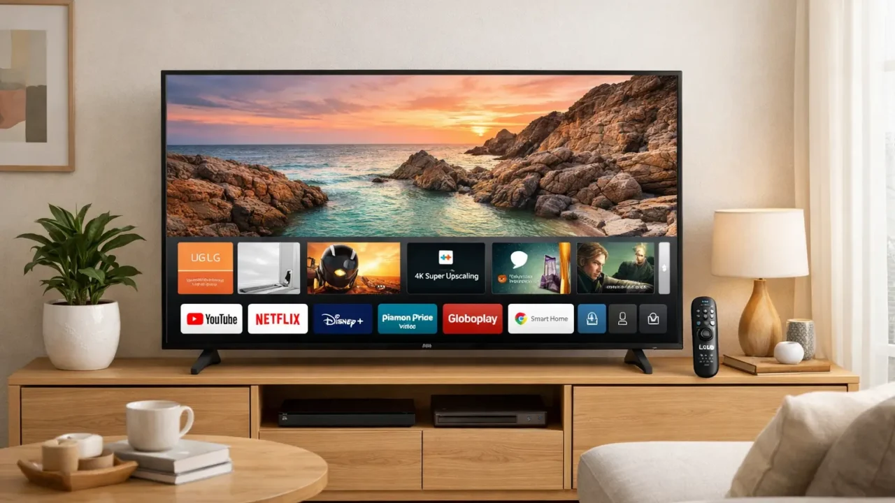 Smart TV 4K 55" LG UHD 55UA85 até R$2.514: 3 escolhas com avaliações ★4,5