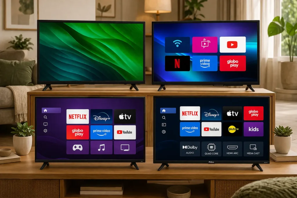 Smart TV 32: 4 opções por perfil para escolher com clareza