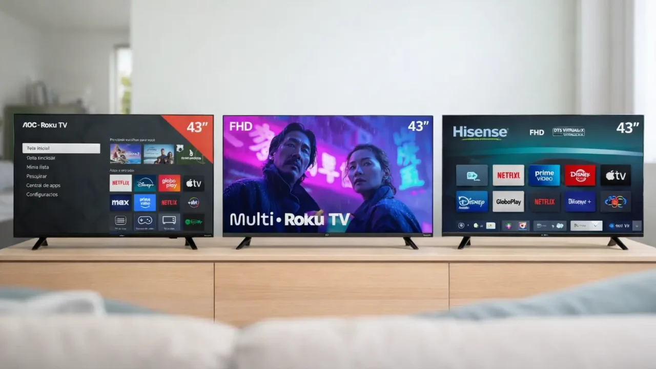Smart TV 43 polegadas: 3 opções para escolher com clareza