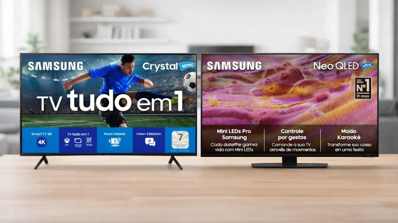 Smart TV Samsung 43 4K: 2 modelos para escolher com clareza