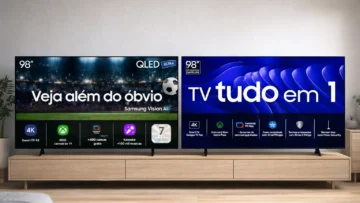 Samsung AI Big TV: 2 opções 98" para escolher com clareza