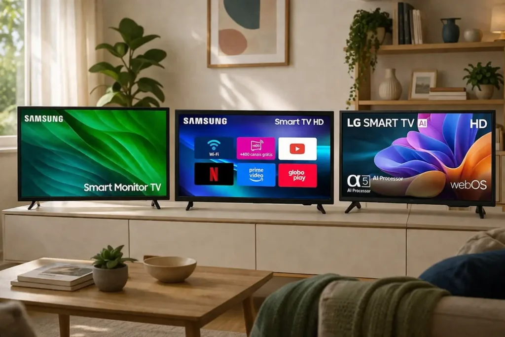 Samsung Smart TV 32" 4K: 3 opções para escolher com clareza