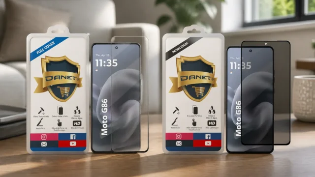 Películas Moto G86 5G: 2 opções por uso e privacidade