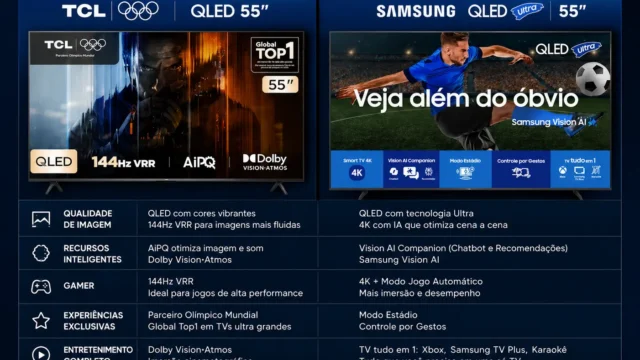 TV smart 55: 4 opções para streaming, jogos e uso diário