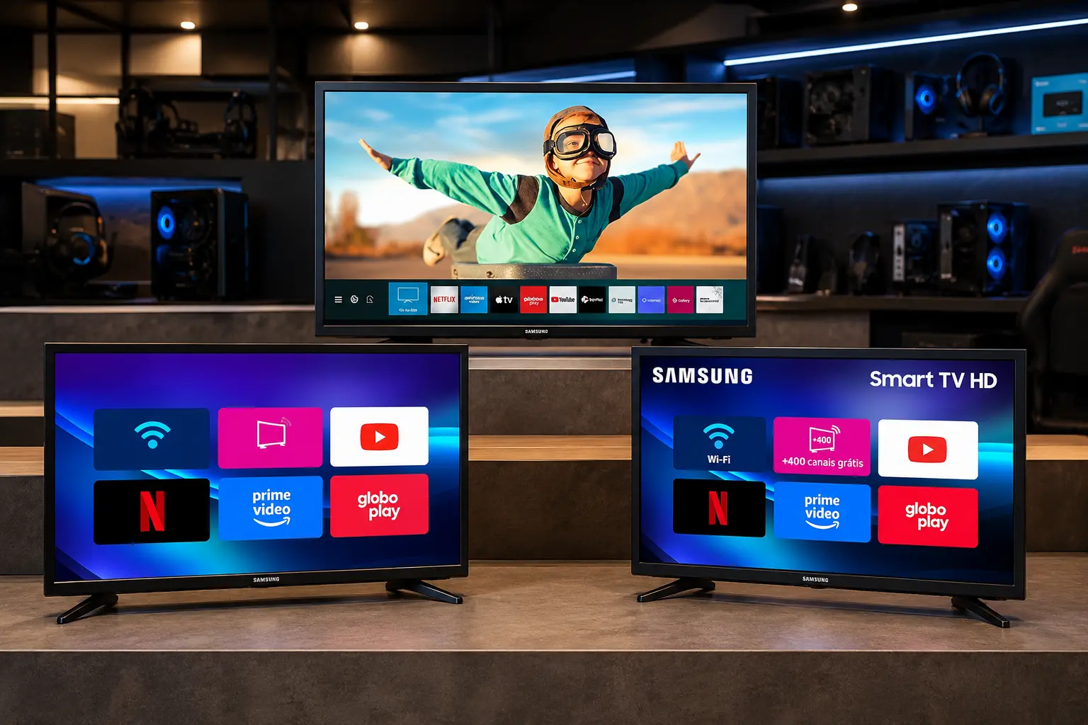 TV Samsung 32": 3 opções para streaming e uso diário em casa