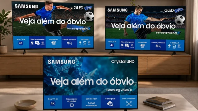 Smart TVs Samsung 50": 3 opções para streaming e uso diário