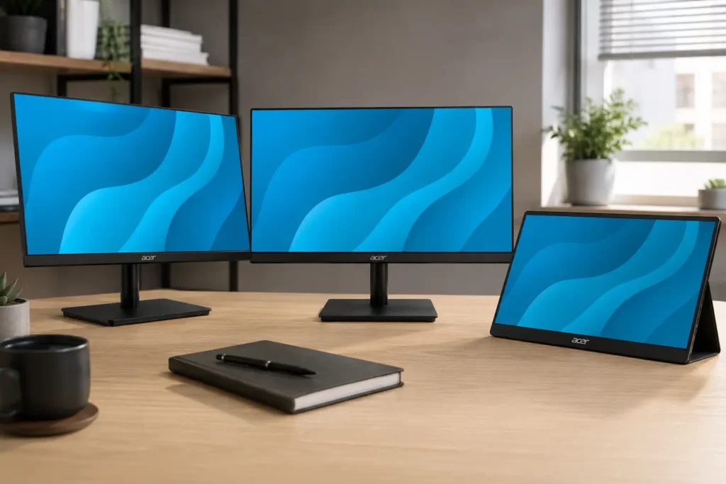 Monitores Acer para trabalho e uso diário: 3 opções úteis