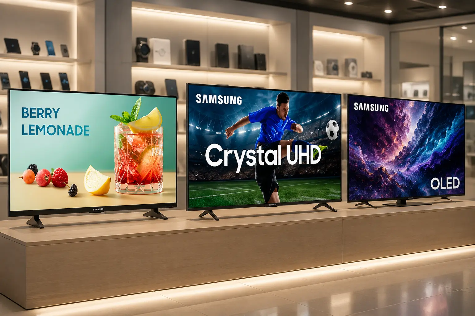 TVs Samsung 65": 3 opções 4K para streaming e perfis diferentes