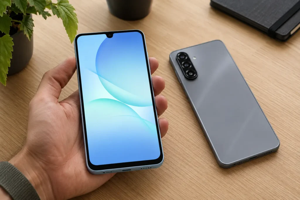 Procurando o Galaxy A16? A17, A07 e A56 mudam a escolha por memória e proteção