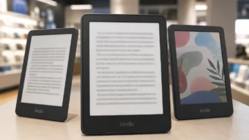 Kindle simples, Paperwhite ou Colorsoft: quando cada tela muda sua leitura