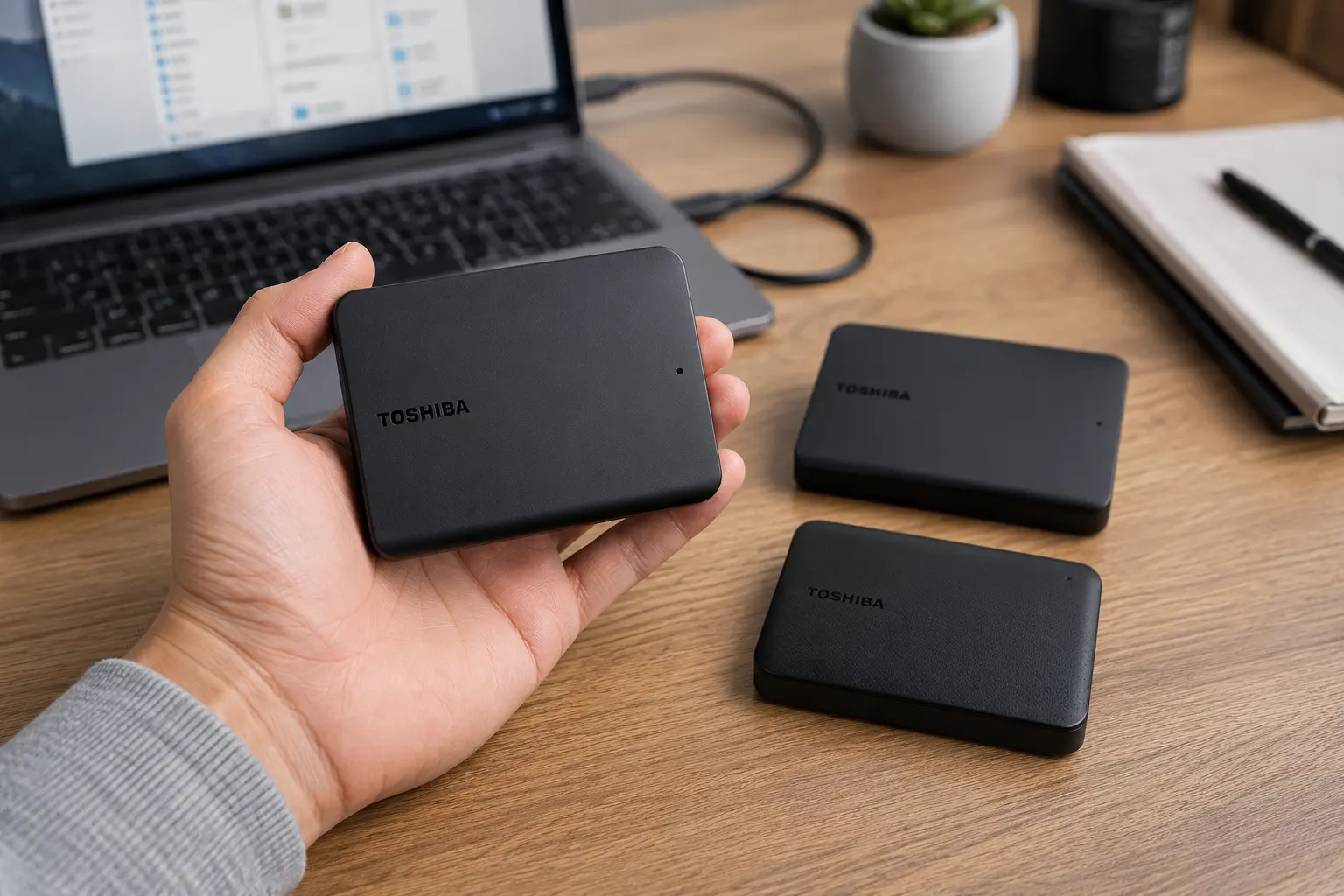 HD externo Toshiba 2TB ou 4TB: quando mais espaço realmente muda a escolha