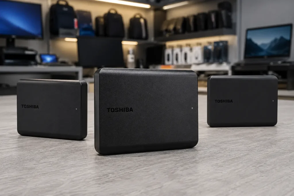 HD externo Toshiba 1TB ou versões maiores: quando subir para 2TB ou 4TB
