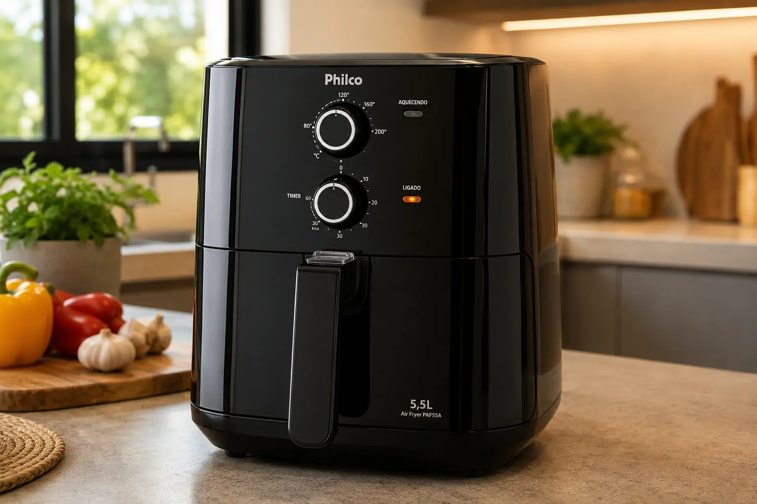 Philco Air Fryer 5,5L ou Amvox 4,5L: capacidade faz diferença?