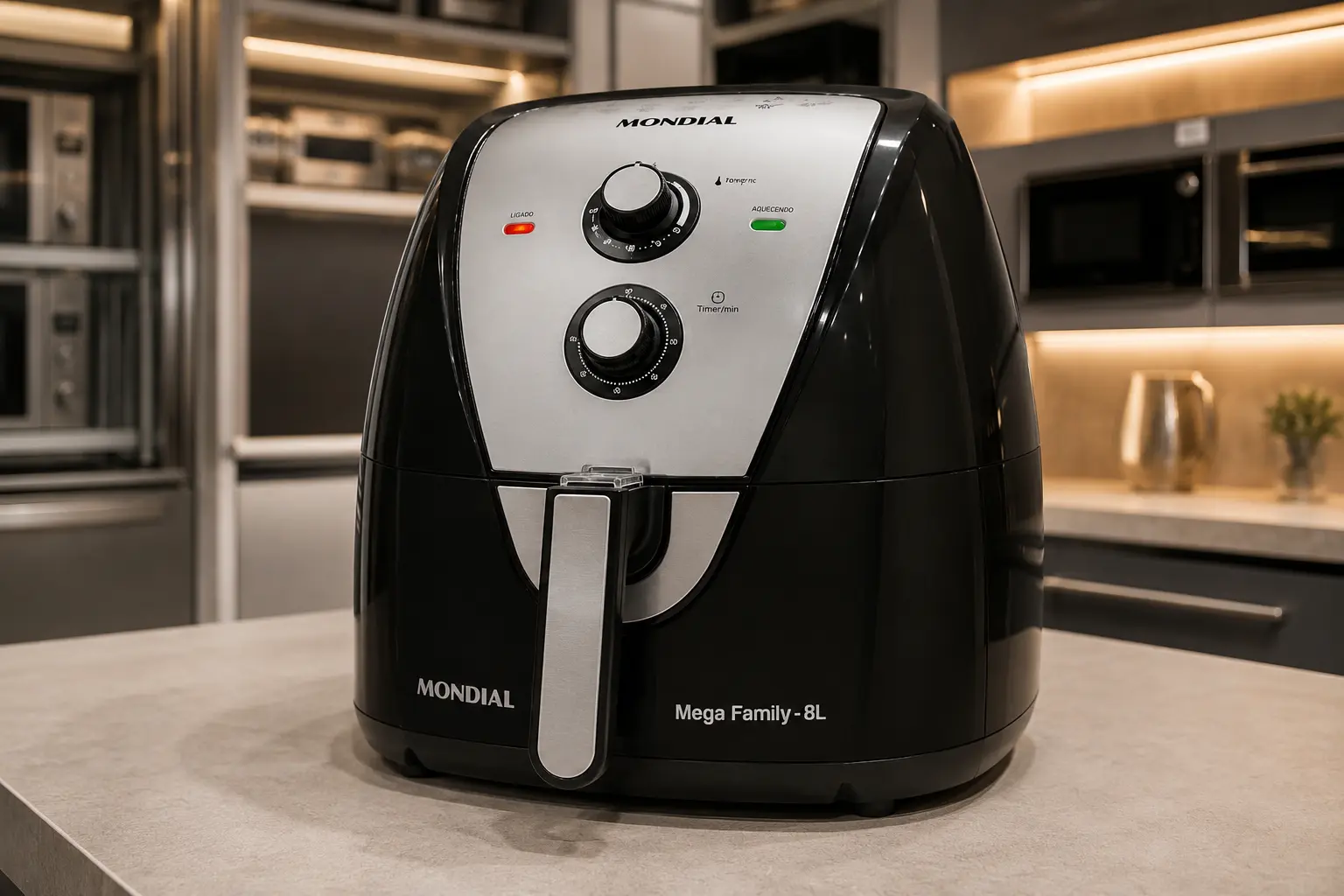 Mondial Air Fryer 8L ou 3,5L: capacidade ou espaço?
