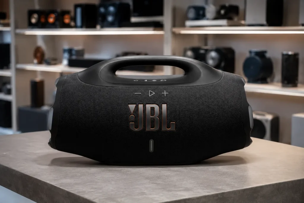 JBL Boombox 4 ou PartyBox Club 120: mobilidade ou festa?