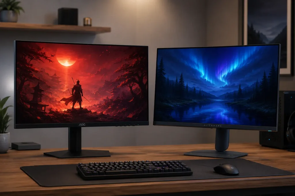 AOC Q27G4XN ou Alienware AW2725DM: onde muda no QHD?