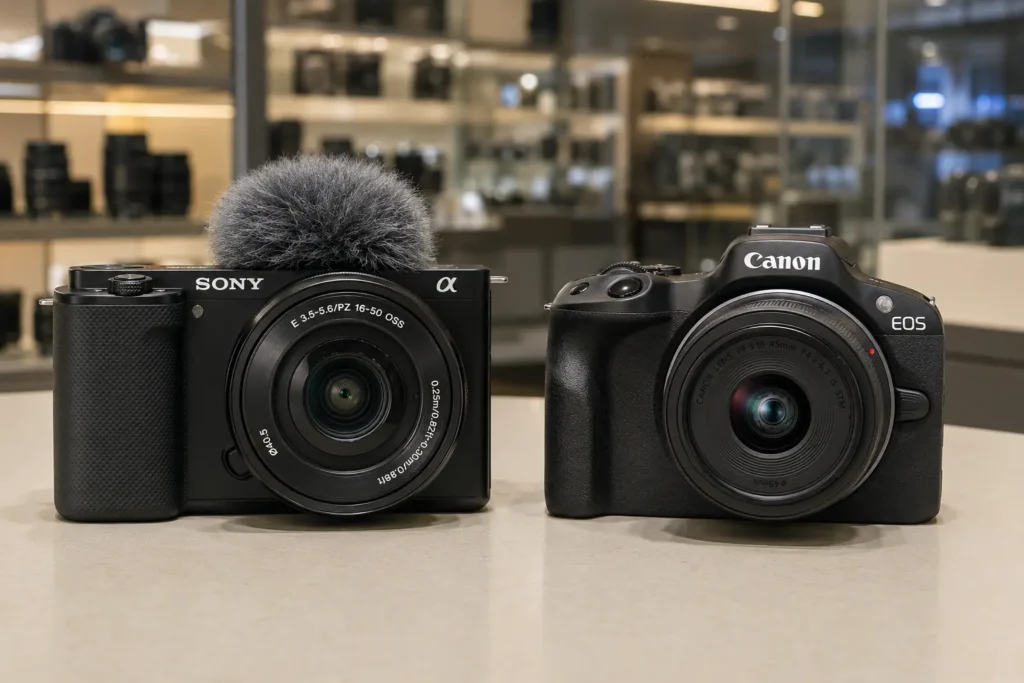 Sony ZV-E10 ou Canon EOS R50: vídeo ou uso híbrido?