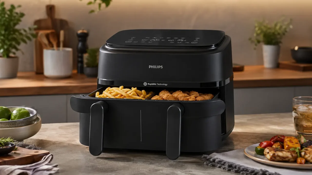 Philips Série 1000 ou Série 2000: cesto flexível ou janela de cozimento?
