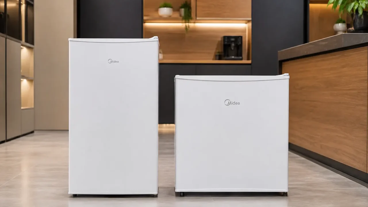 Frigobar Midea 45L ou 93L: espaço e organização decidem